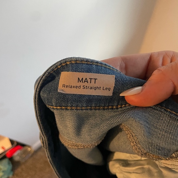 Mavi Matt Jeans Mens Size 33 x 30 Relaxed Straight Leg Stretch Medium Wash - Picture 6 of 7